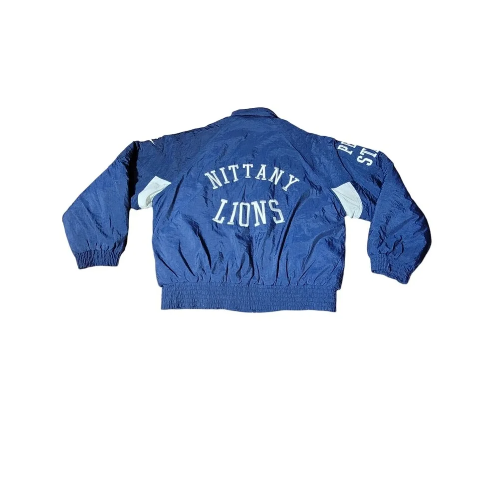 Vintage 90s Nike Penn State Nittany Lions Puffer Jacket Mens Size‎ Medium Blue